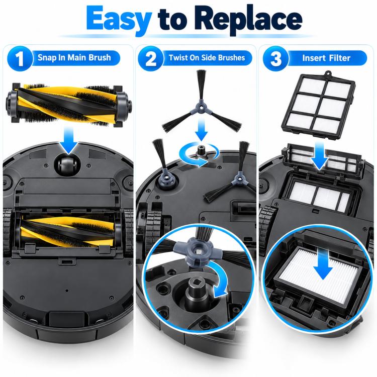 Replacement Maintenance Parts Kit for Shark IQ R101AE / RV1001AE Robot Vacuum