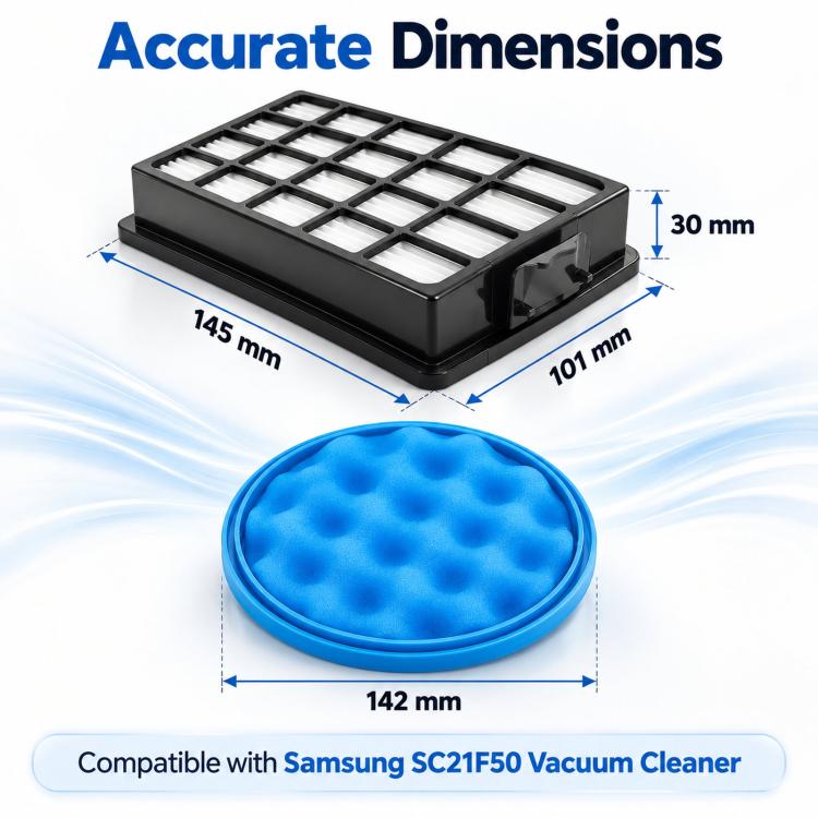 Replacement DJ97-01962A/B Filter for Samsung SC21F50 – Filter Only or Sponge Pad Set