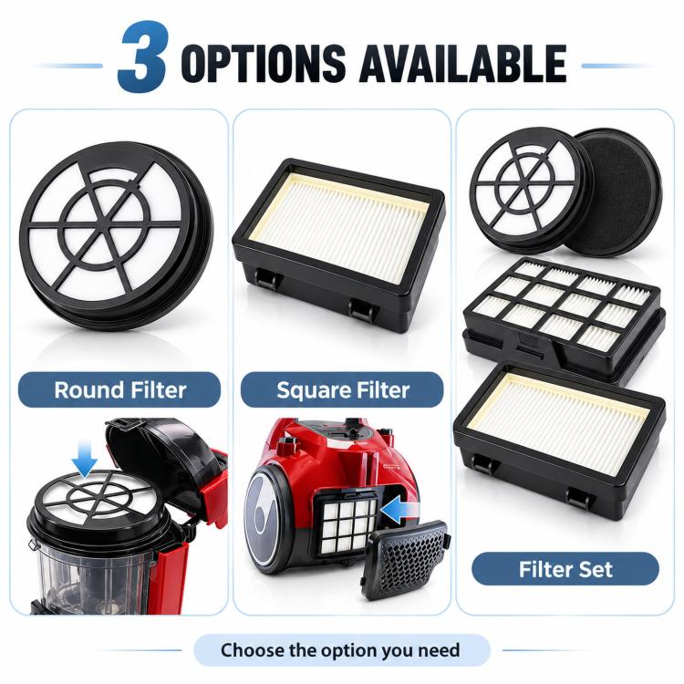 Replacement Inlet & Exhaust Filters for Bosch BGC05AAA1 / BGS05A220 / BGS05AAA2 – Select Option