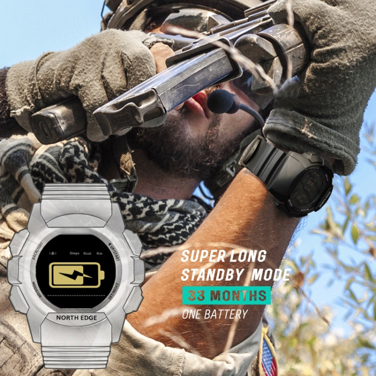 Bluetooth Smart Watch – 100M Waterproof, LED Backlit, Pedometer, NORTH EDGE AK