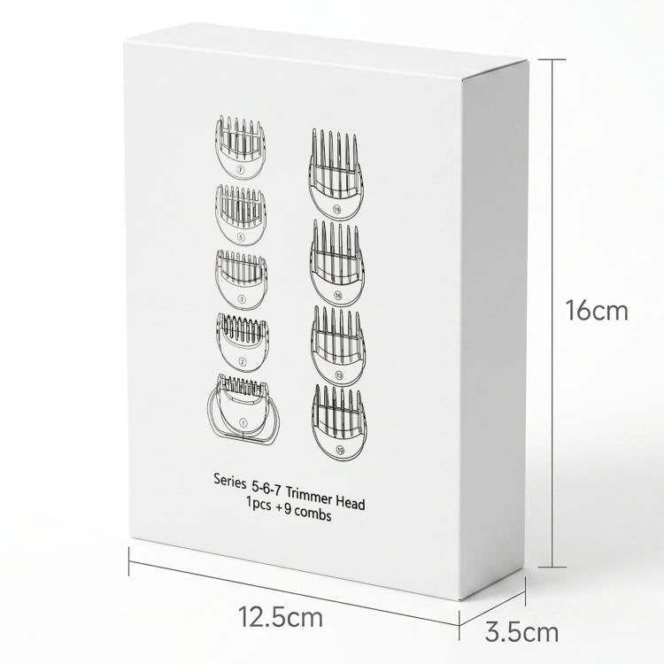 For Braun Series 5 / 6 / 7 Trimmer Head Shaver Attachment With 9 Guide Combs 1-19 Mm, 5/6/7 With 9 Guide Combs - PartsWorld Appliance LLC
