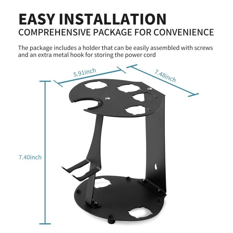 For Dyson Airwrap Curling Iron Desktop Storage Rack Wall-mounted Carbon Steel Bracket - PartsWorld Appliance LLC