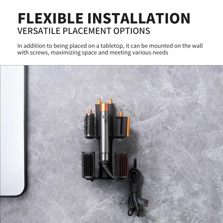 For Dyson Airwrap Curling Iron Desktop Storage Rack Wall-mounted Carbon Steel Bracket - PartsWorld Appliance LLC