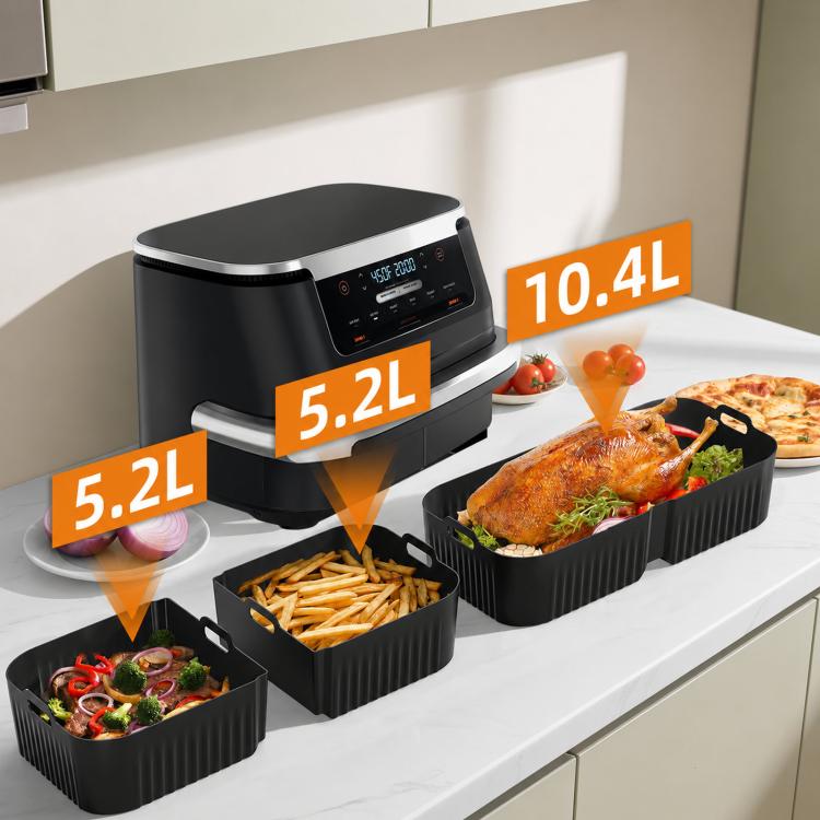 For Ninja AF500 AF500EU FlexBasket 10.4L MegaZone, 3 Pcs Silicone Liners Set, 10 Pcs Accessories Kit, 11 Pcs Accessories Kit, 13 Pcs Accessories Kit, 15 Pcs Deluxe Accessories Kit - PartsWorld Appliance LLC