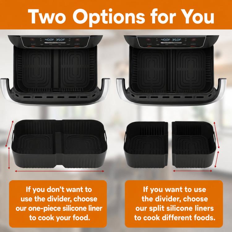For Ninja AF500 AF500EU FlexBasket 10.4L MegaZone, 3 Pcs Silicone Liners Set, 10 Pcs Accessories Kit, 11 Pcs Accessories Kit, 13 Pcs Accessories Kit, 15 Pcs Deluxe Accessories Kit - PartsWorld Appliance LLC
