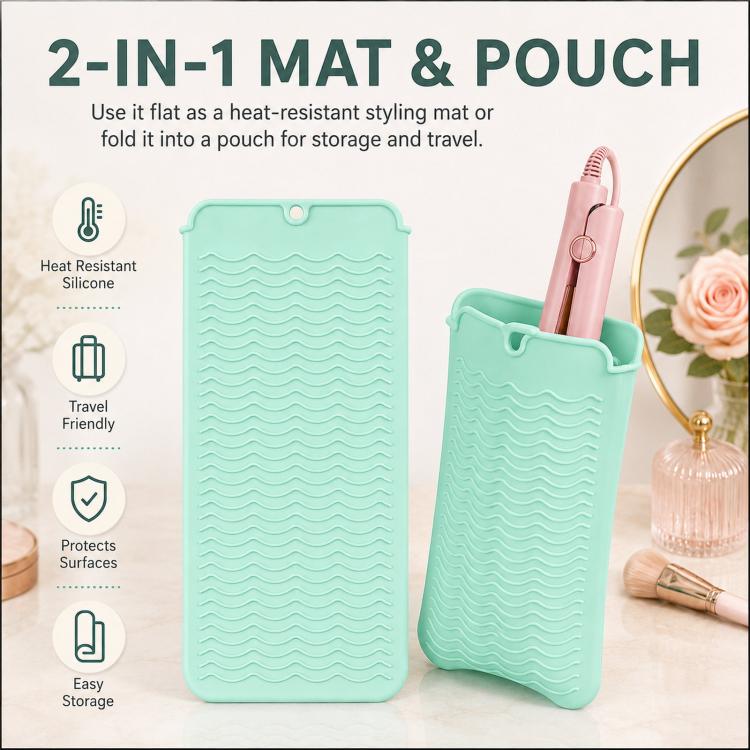 Heat Resistant Silicone Mat Pouch for hair styling tool. - PartsWorld Appliance LLC