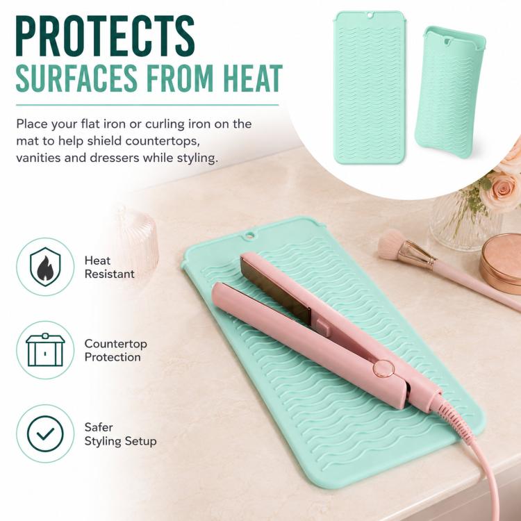Heat Resistant Silicone Mat Pouch for hair styling tool. - PartsWorld Appliance LLC