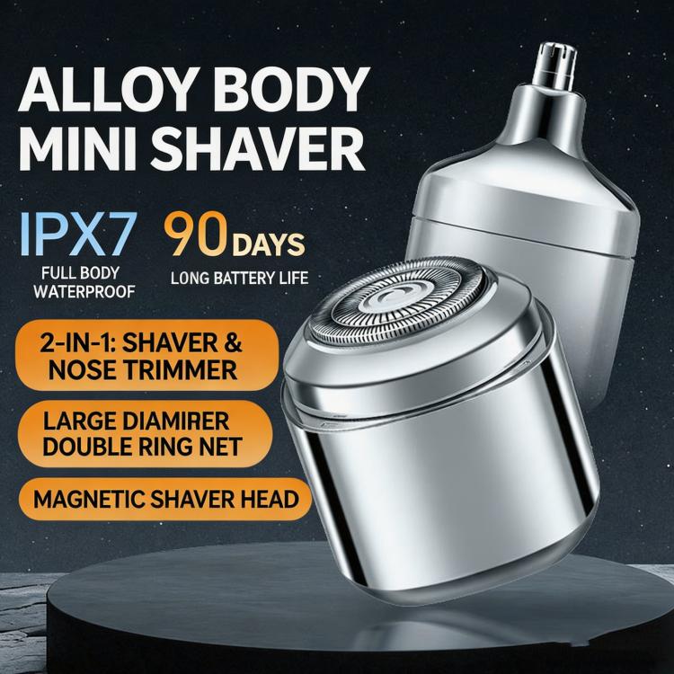 Mini Electric Shaver For Men 2-In-1 Portable Travel Razor & Nose Hair Trimmer Waterproof. - PartsWorld Appliance LLC