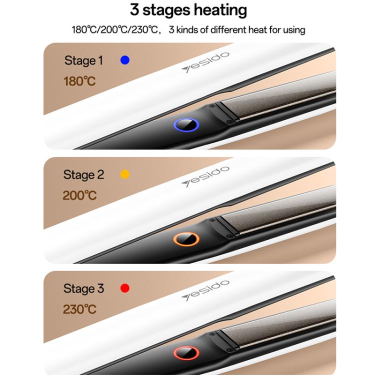 Negative Ion 3-Temperature Settings Fast Heating Ceramic Plates Hair Straightener. - PartsWorld Appliance LLC