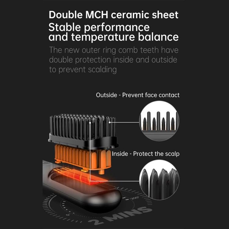 Negative Ion Hair Care Wireless Hair Straightener Portable Straight and Curly Hair Straightener - PartsWorld Appliance LLC