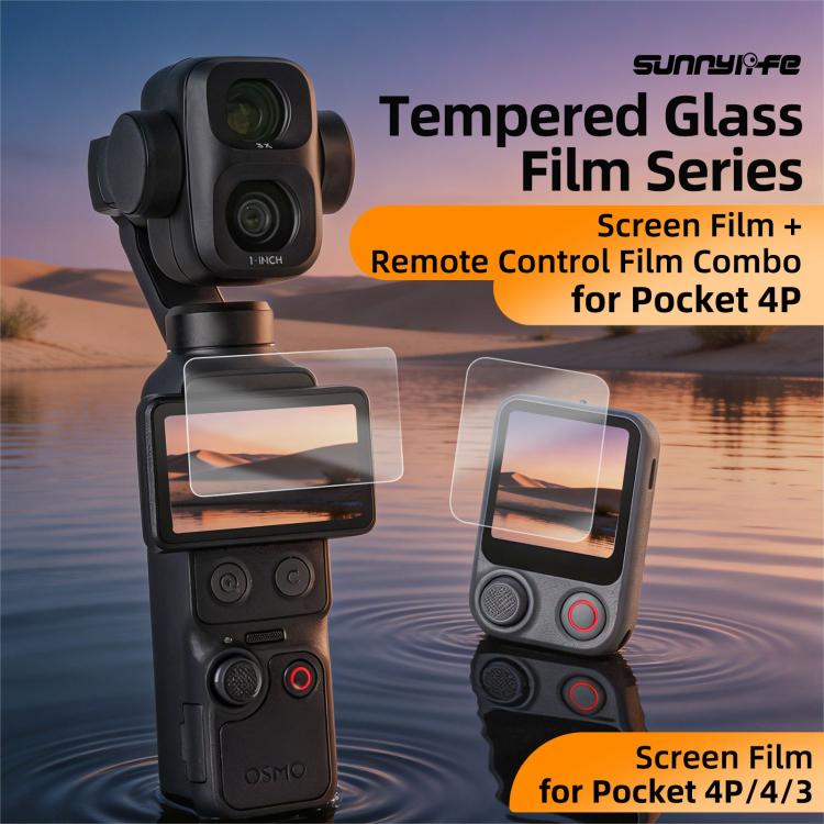 Tempered Glass Film For DJI Osmo Pocket 4P / 4 / 3, Screen & Remote Film 2 Sets, Screen Film 2pcs, Screen Film - PartsWorld Appliance LLC