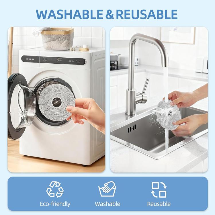 Washable Microfiber Mop Pads for Dreame L60 Ultra L50 Ultra L40 Ultra X50 Ultra X30 Ultra D30 Ultra (4-Pack) - PartsWorld Appliance LLC