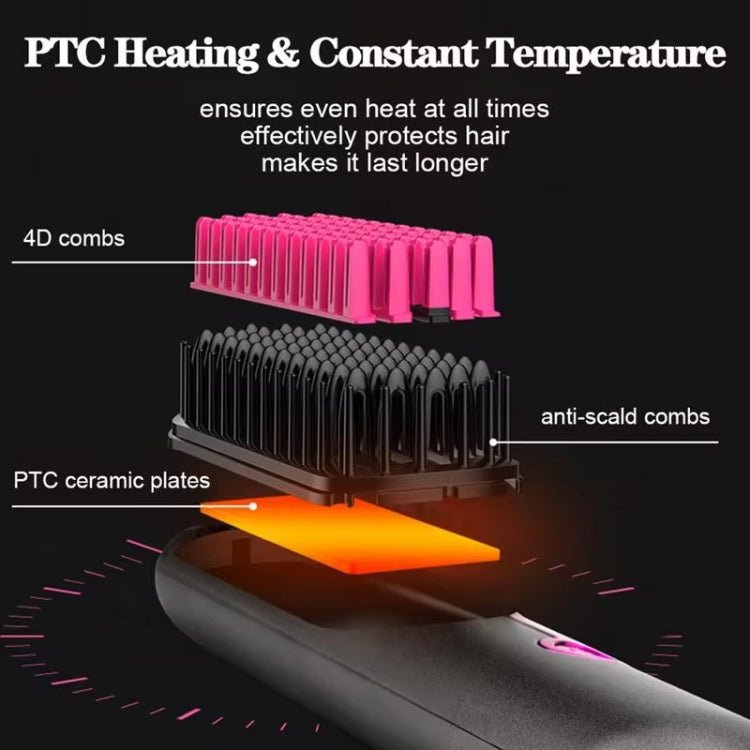Wireless Hair Straightening Comb USB Charging Curling Iron - PartsWorld Appliance LLC